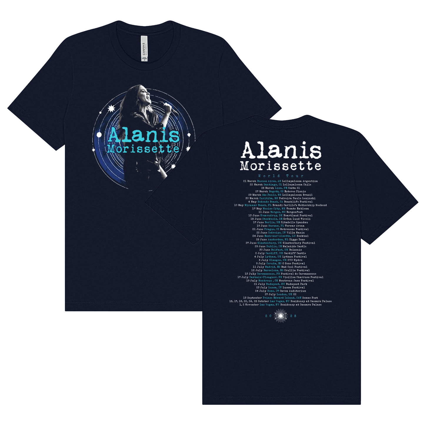 Star Rings 2025 Tour T-Shirt - Alanis Morissette