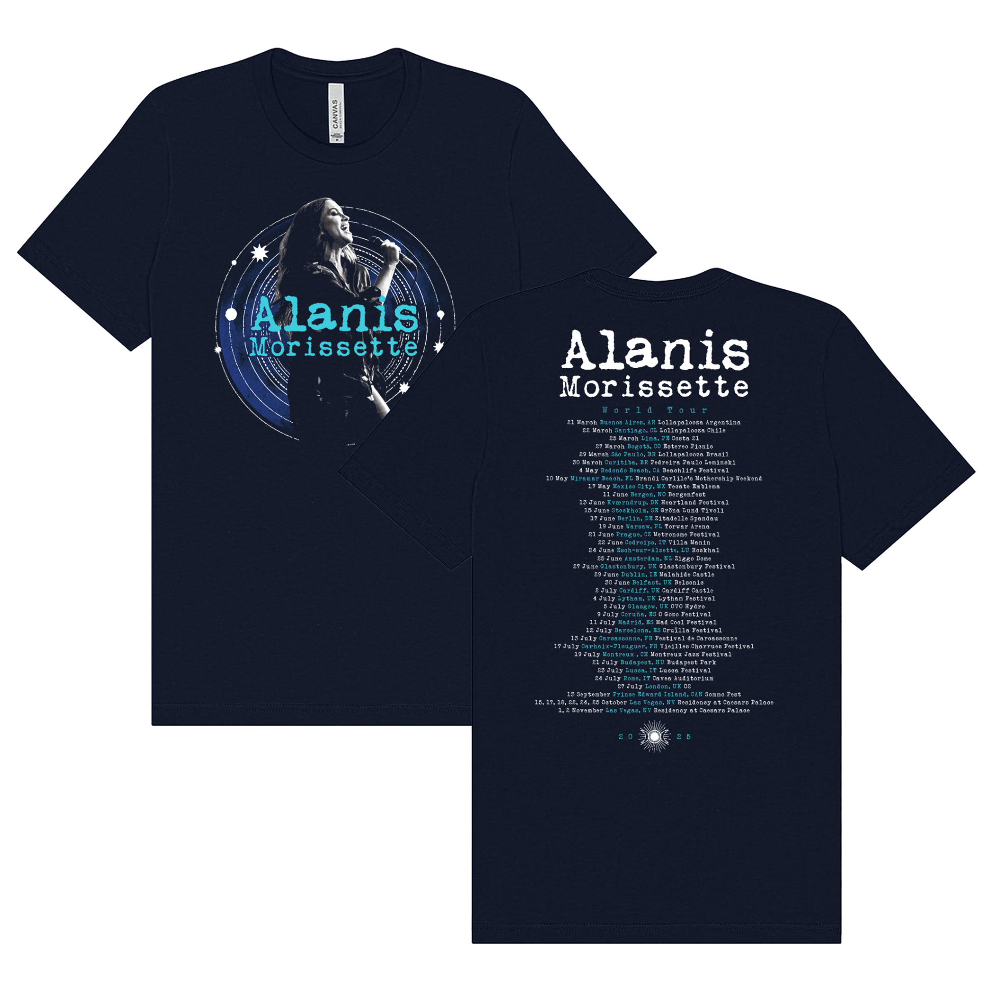 Star Rings 2025 Tour T-Shirt - Alanis Morissette